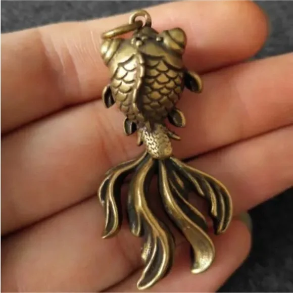 Brass Goldfish Pendant - Picture 7 of 7
